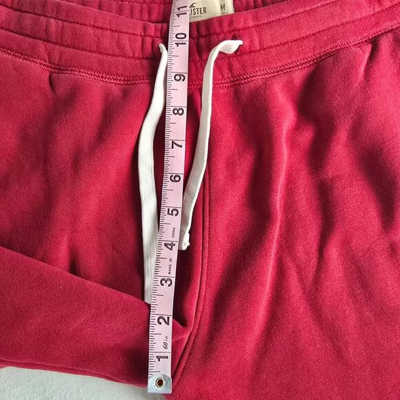 Hollister Women's Spellout Pull On Red Tapered Sweatpants Medium Lounge Y2K‎ - Picture 5 of 11